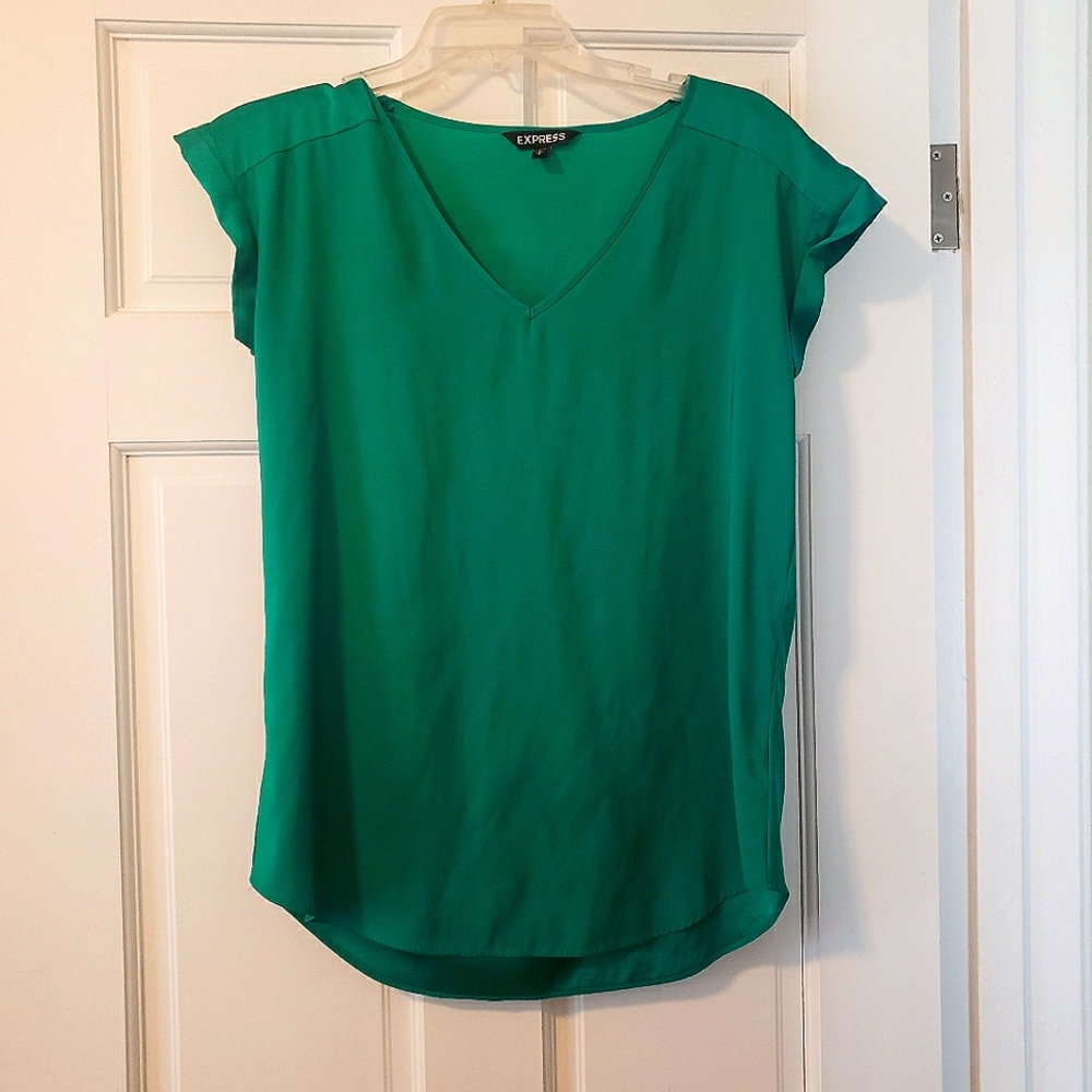 Green Silk Express Blouse